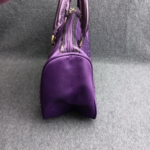Victoria's Secret Purple & Gold Rhinestone Make-Up Handbag Clutch EUC - Picture 4 of 11